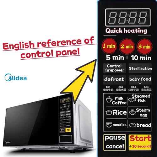 21L microwave oven English button classic cooker cooking