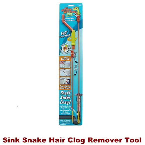 Sink Snake Hair Clog Remover Tool Pipe Bathtub Drain Cleaner