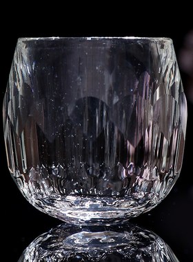 水晶供水杯小号家用供奉v观音圣水杯素面供杯透明玻璃茶杯