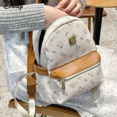 迪士尼双肩包包女2025新款百搭通勤高级感轻奢时尚大学生书包背包