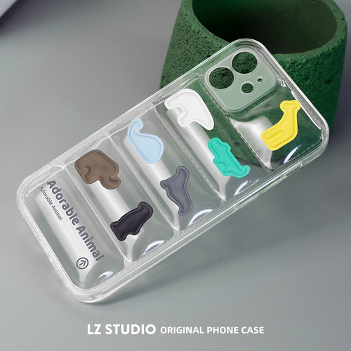 透明气囊苹果手机壳童趣卡通