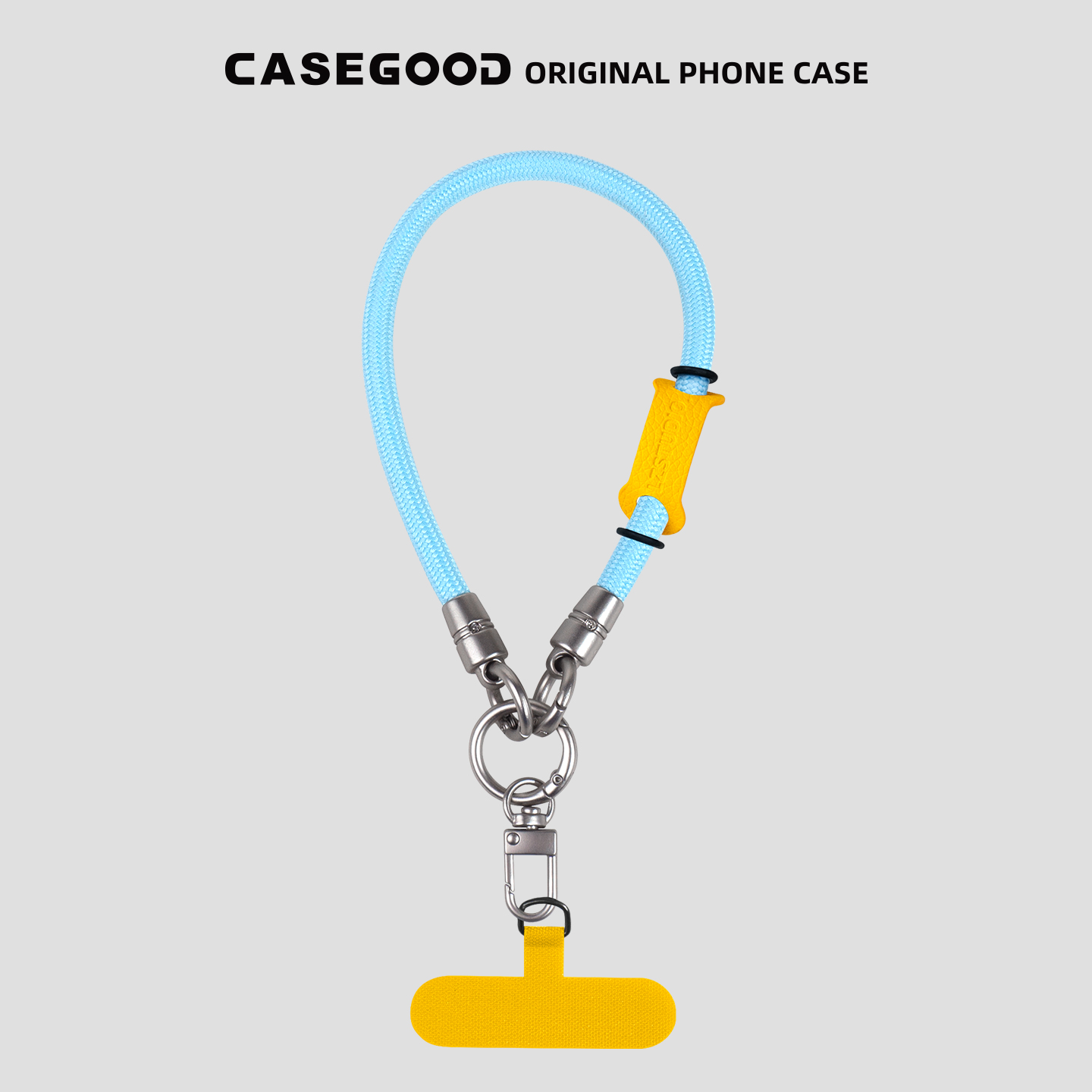 casegood原创天蓝色手机挂绳短款相机手腕绳手机链防丢夏日新款