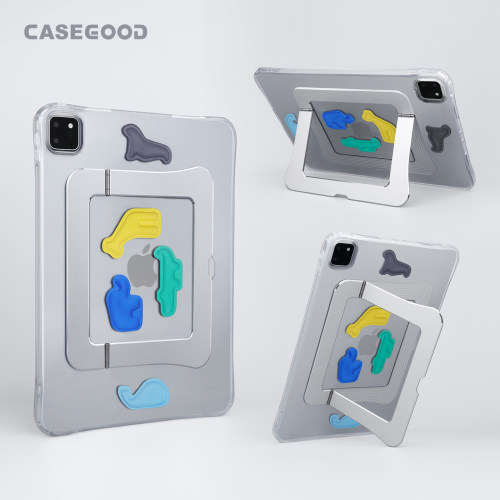 CASEGOOD 原创小动物亚克力透明11iPad保护壳10代pro13苹果平板外壳mini6/7保护套air5小众支点隐形支架新款
