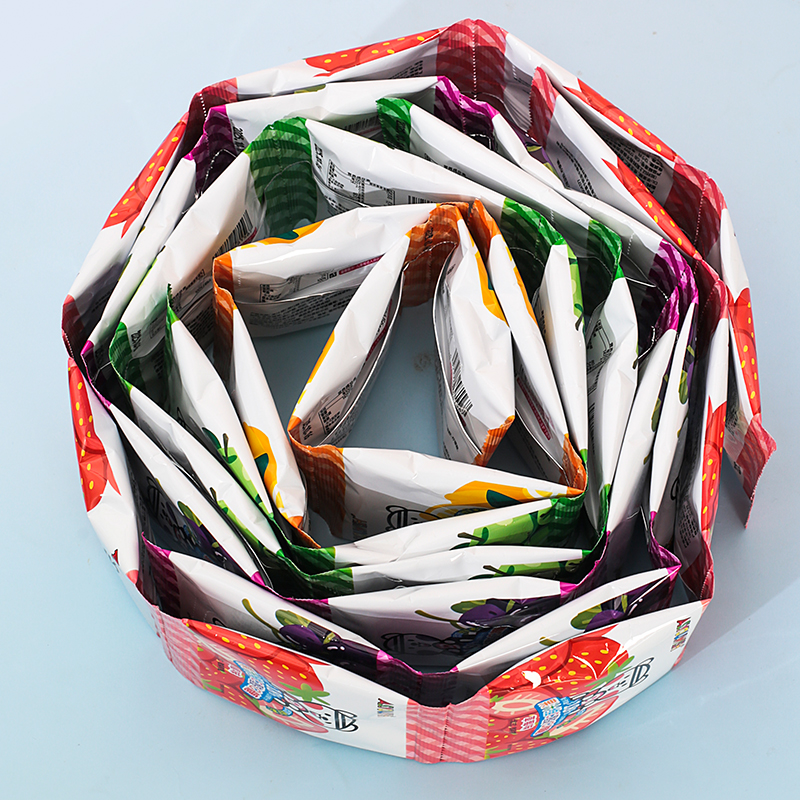 网红连包长条小包装果汁糖