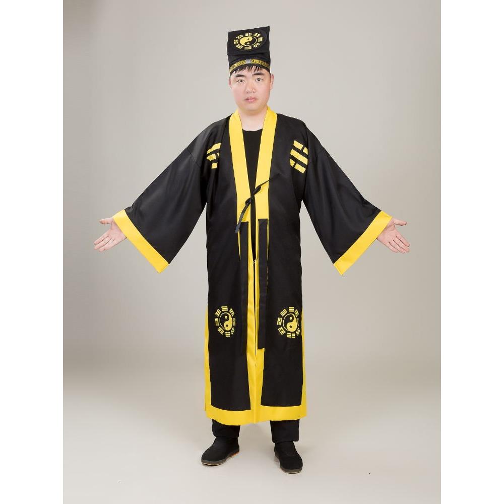 新款特价万圣节道士服装道法衣天师道袍太极八卦衣茅山道士法师武