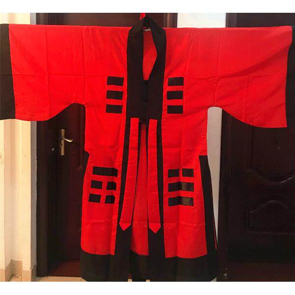 新款新款道法衣 八卦经衣 林正英同款 红色道服 道袍 法衣 道士八