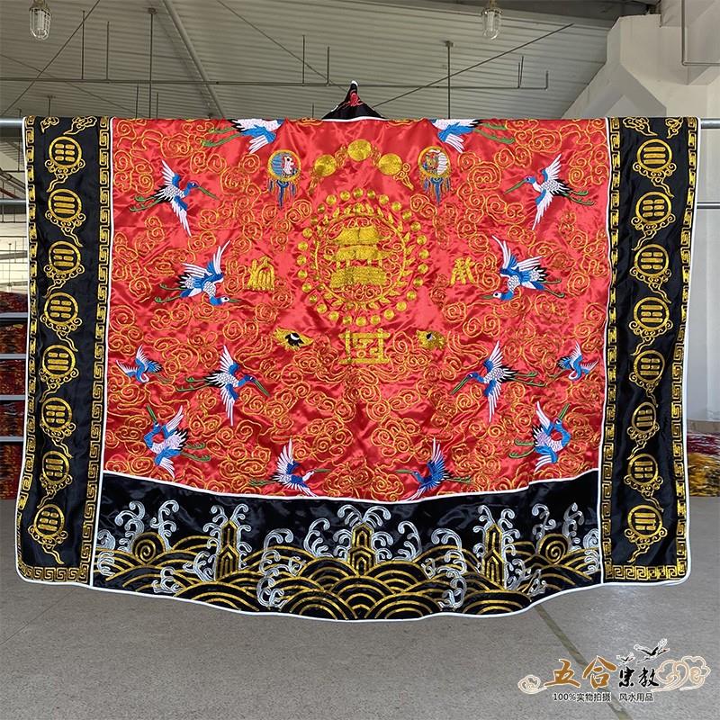 新款道具法衣仙鹤衣高功法衣道士服道袍仙鹤法衣道袍经衣绸缎刺绣