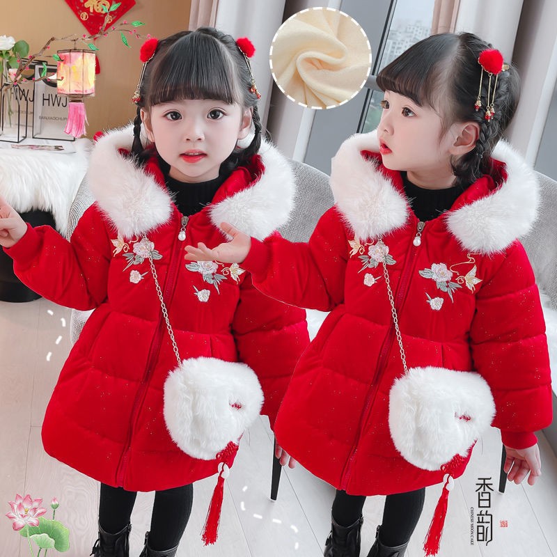 品牌专柜女童棉服冬季新款