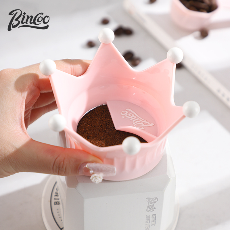 Bincoo皇冠粉咖啡摩卡壶布粉器