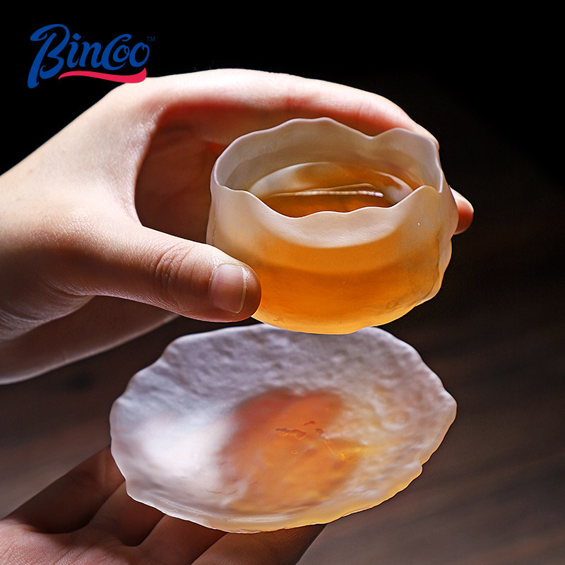 冰冻烧琉璃杯日式玻璃清酒杯家用小酒杯创意白酒一口杯酒杯高级感