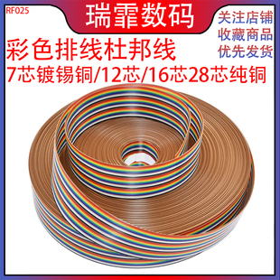 国标排线 彩排线 IDC连接线 40P 彩虹线 彩色排线杜邦线