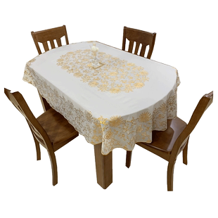 椭圆形桌布pvc防水防油防烫免洗餐桌垫茶几台布伸缩折叠圆桌桌布