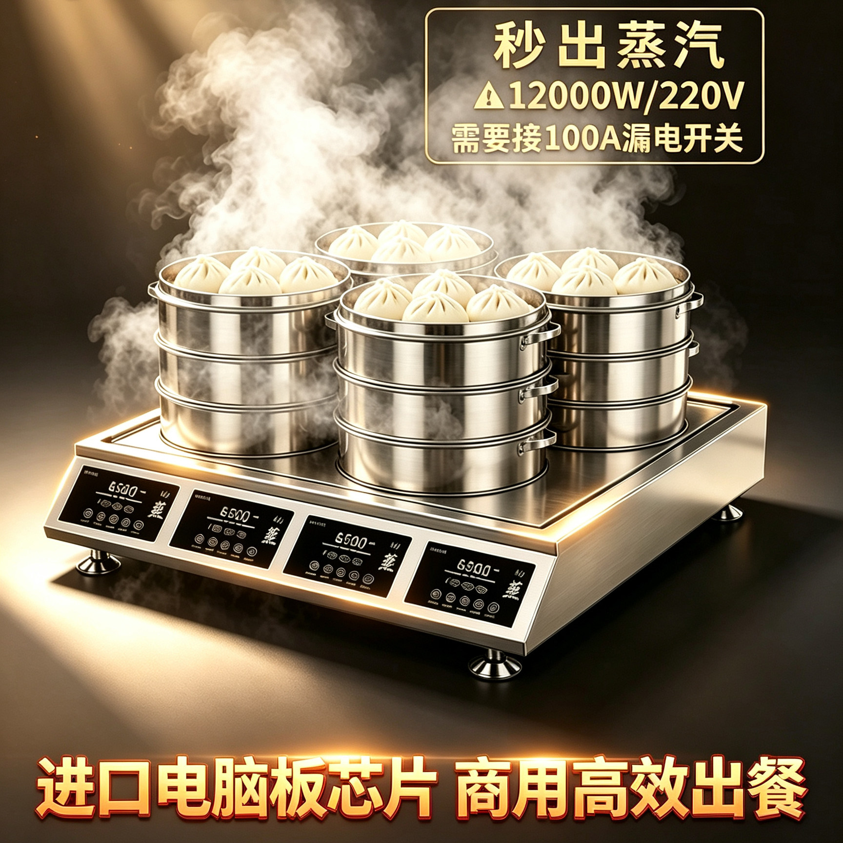 2026商用蒸箱智能蒸汽炉蒸米饭包子肠粉海鲜炖汤蒸包柜玉米馒头机