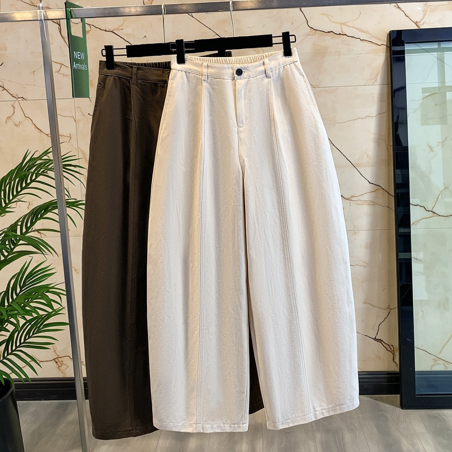 加大码通勤风舒适垂感休闲哈伦裤2026春季新款高腰宽松显瘦阔腿裤,女装/女士精品,大码裤装,淘宝优惠券,粉丝福利购,淘宝优惠卷