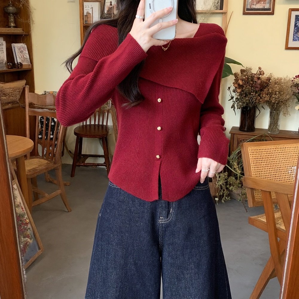加大码时尚甜美温柔气质针织衫女2026早春新款纯色方领开叉上衣潮,女装/女士精品,大码内搭,淘宝优惠券,粉丝福利购,淘宝优惠卷