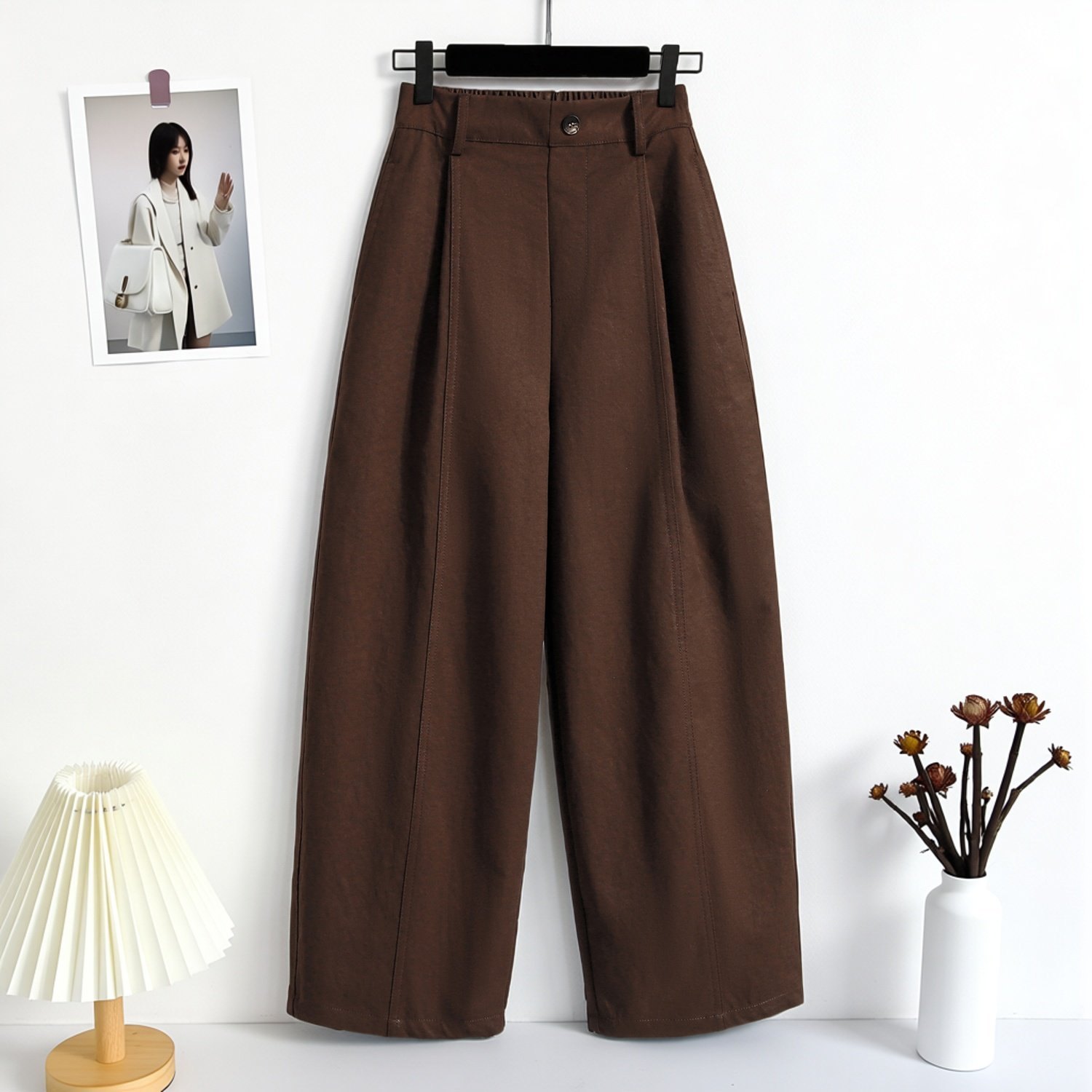 梨形身材胖MM遮胯显瘦九分弯刀裤2026春季新款简约垂感休闲阔腿裤,女装/女士精品,大码裤装,淘宝优惠券,粉丝福利购,淘宝优惠卷