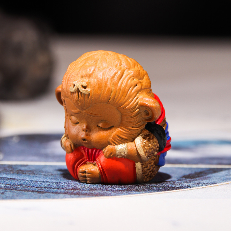 黄铜摆件《猴子猴孙》齐天大圣孙悟空迷你创意汽车小摆件礼品乔迁