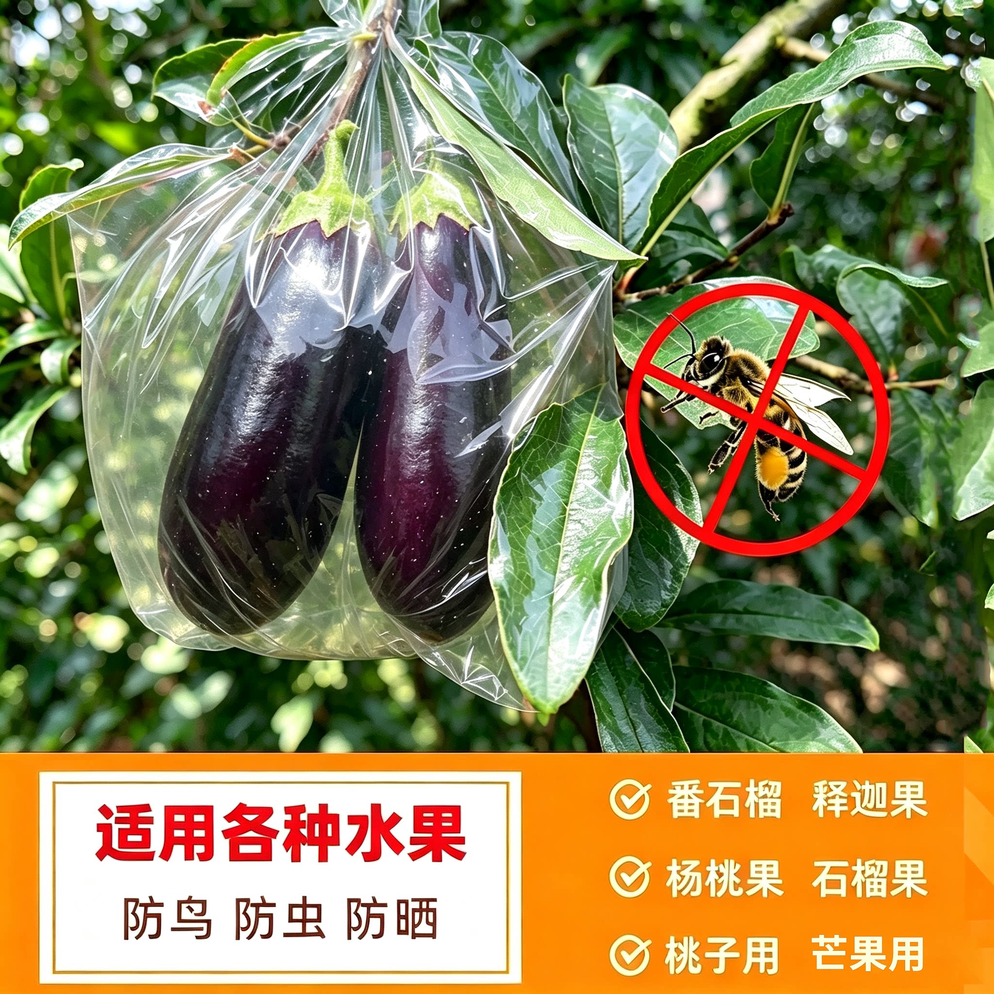 大号杨桃防虫袋杨桃套袋防虫专用袋水果套袋促生长透明保护薄膜袋