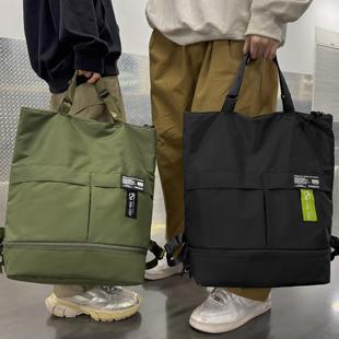 两用轻便旅行双肩包男女休闲百搭大容量手提单肩包防水书包大学生