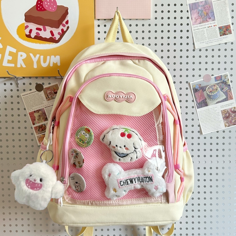 曼普森出游旅行校园女双肩包背包