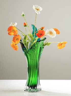 轻奢艺术玻璃花瓶异形现代装饰品