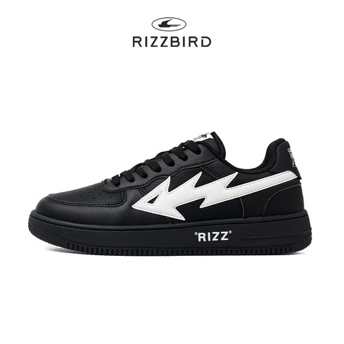 RIZZBIRD运动板鞋百搭男女增高休闲运动情侣鞋黑色