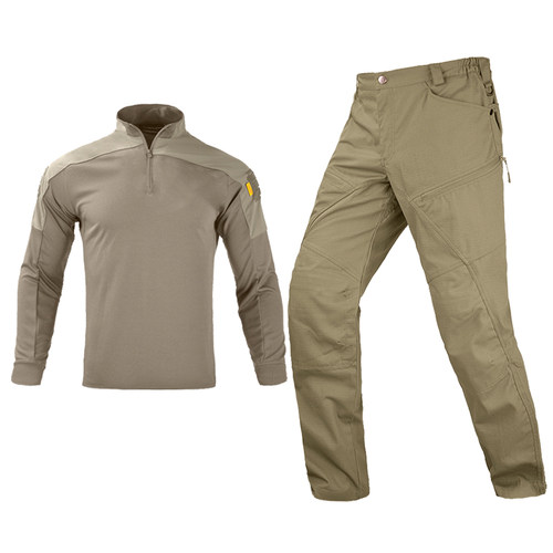 先锋长袖T恤阔步者战术休闲裤男士套装2025款户外运动休闲两件套