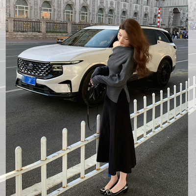 只有妮针织百搭小鱼尾半裙