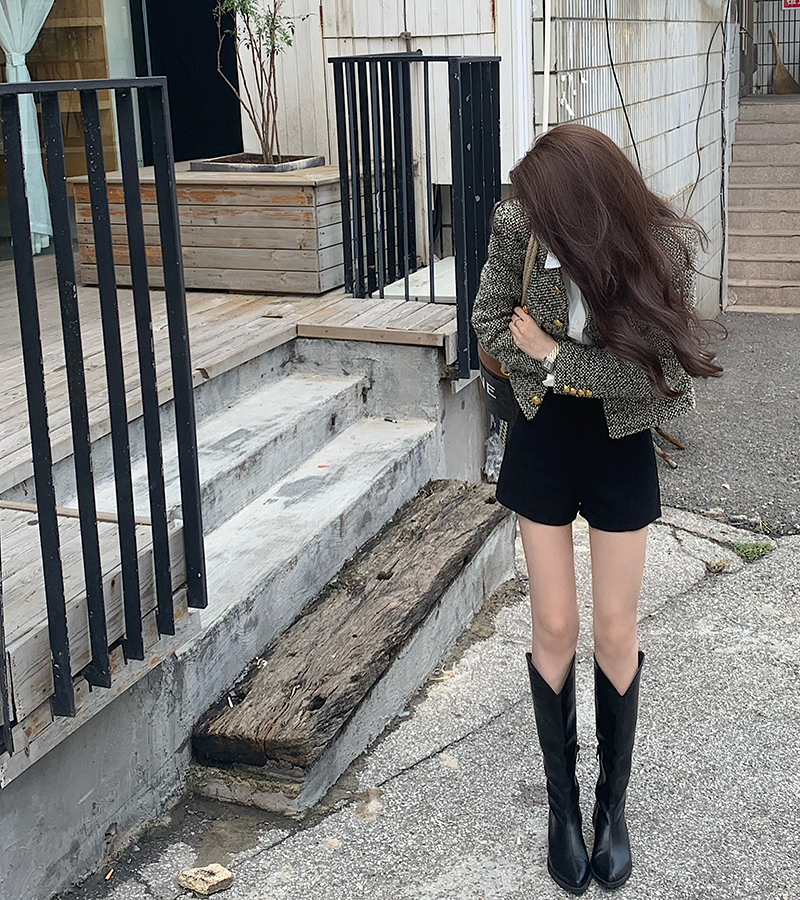 高腰辅助神器西装短裤