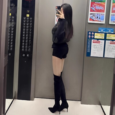 尖头高跟长筒靴女过膝靴瘦瘦靴