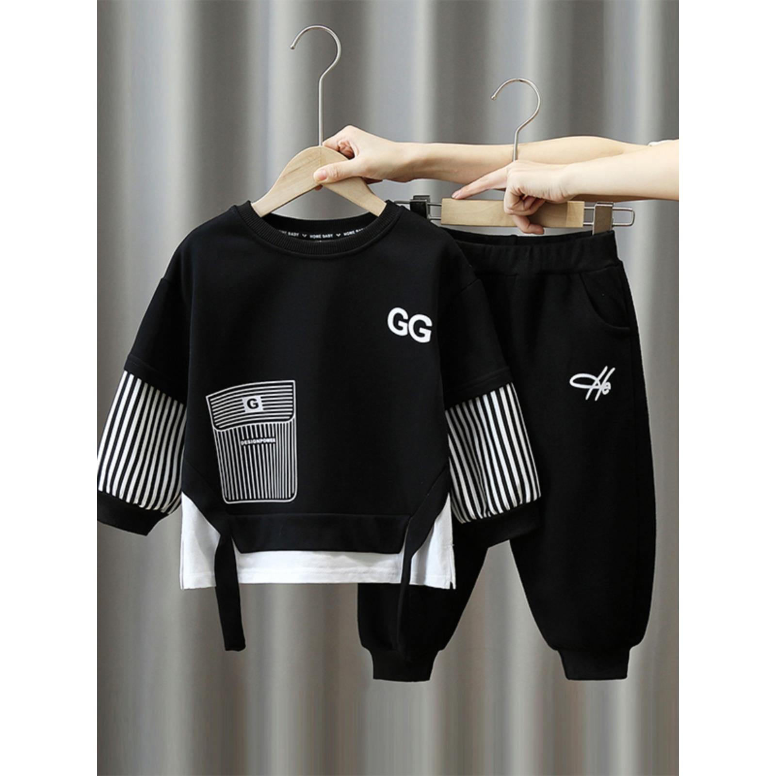 英国NextRoad男童卫衣套装春秋季男孩时髦衣服儿童运动宝宝痞帅潮