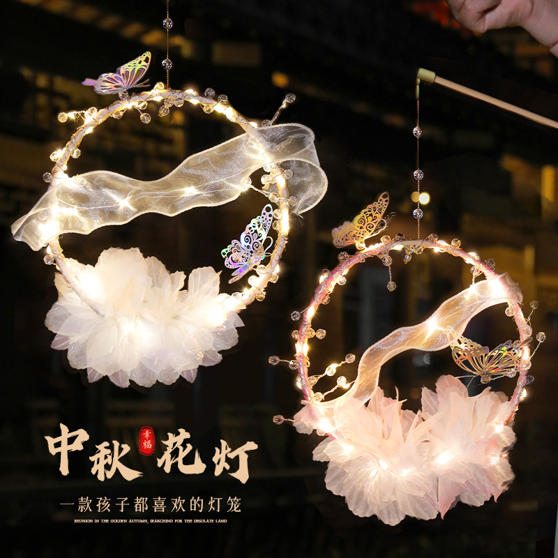 古风发光灯笼中秋节儿童手提花灯