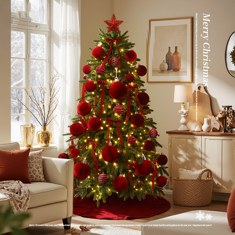 迷饰高级感圣诞树客厅PE混摆件