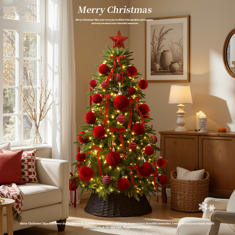 迷饰高级感圣诞树客厅PE混摆件