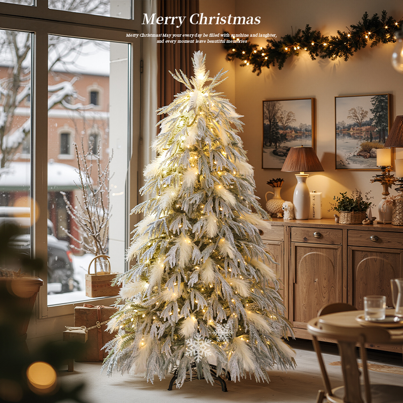 迷饰新款PE混南洋杉白色圣诞树