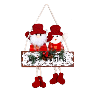 圣诞节装饰老人门挂雪人挂件圣诞树麋鹿挂饰橱窗装扮场景布置用品