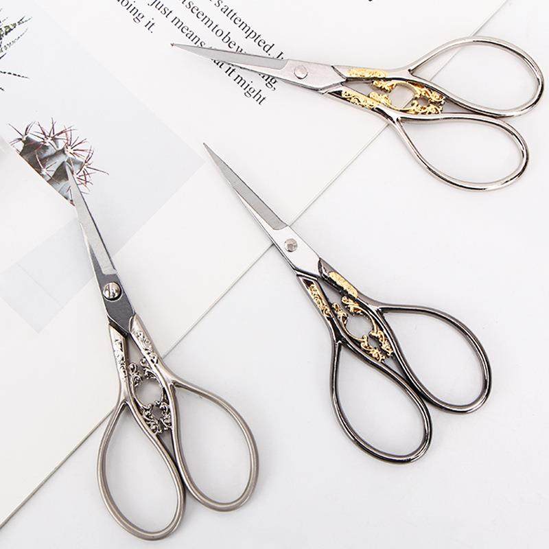 欧式复古裁缝小剪刀手工剪刀古典花纹设计不锈钢剪刀便携小号剪刀,居家日用,家用剪刀,淘宝优惠券,粉丝福利购,淘宝优惠卷