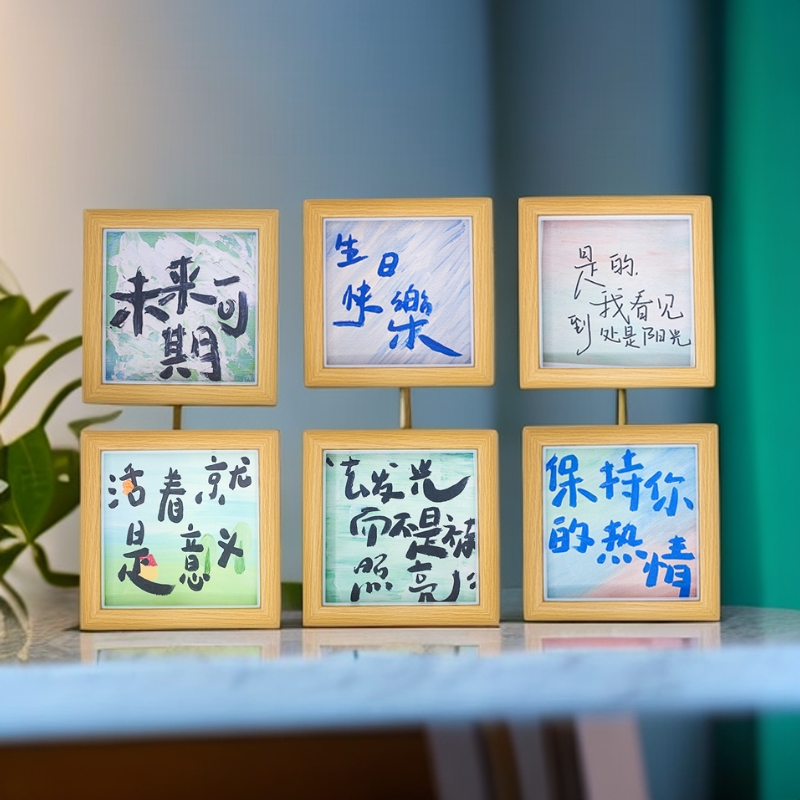 油画风小相框办公室卧室桌面立体桌面摆件装饰送朋友闺蜜生日礼物