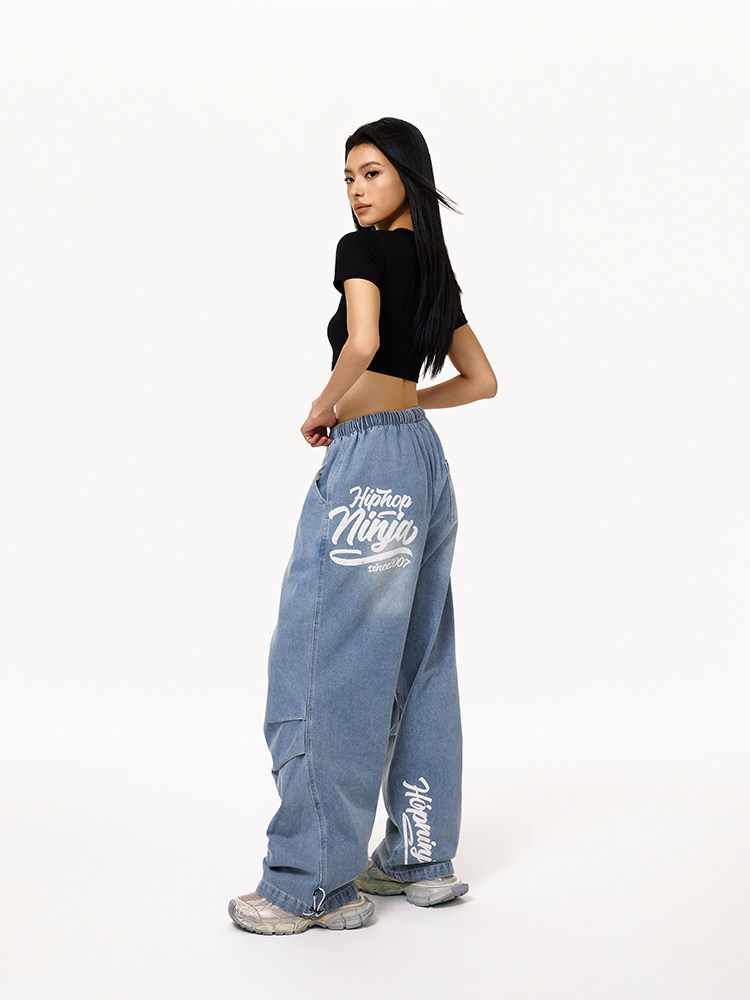 Move Freely: Retro Blue Hip-Hop Dance Jeans for Women - Product image 4