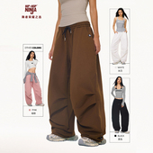 秋季 HIPHOP 多色 工装 针织休闲裤 NINJA街舞嘻哈伞兵裤 女爵士舞美式