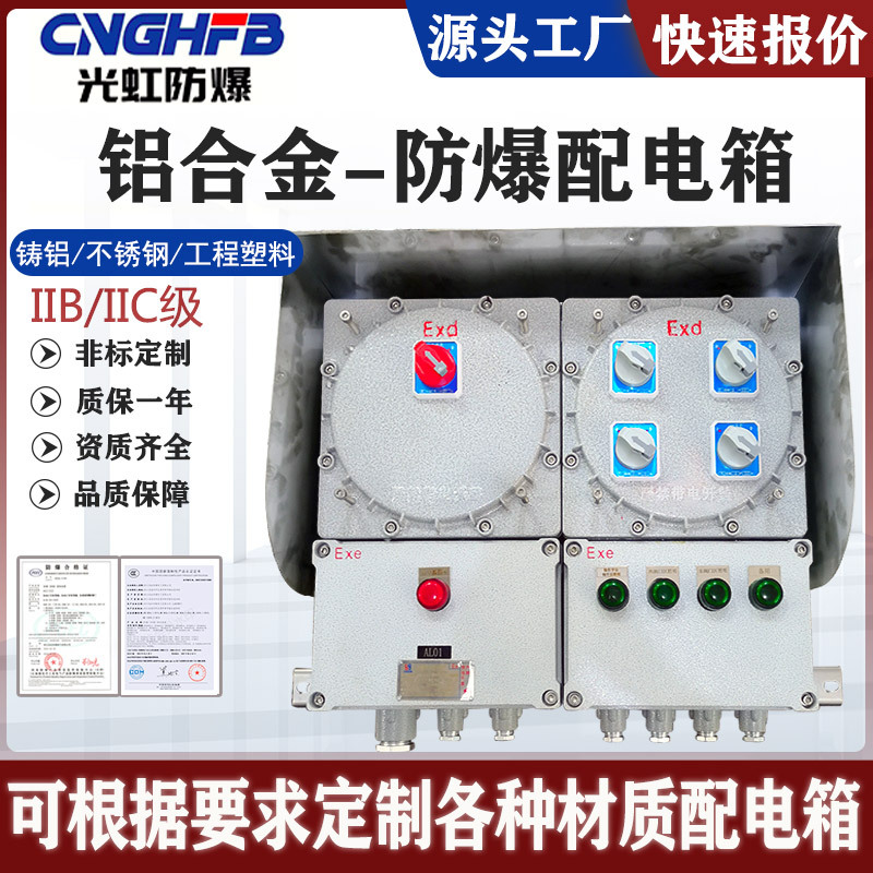 粉尘防爆配电箱铝合金电源检修插座箱IIBT6IIC防爆电气控制柜户外