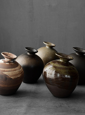 陶瓷花瓶摆件复古花器创意家居工艺品简约风民宿小花瓶