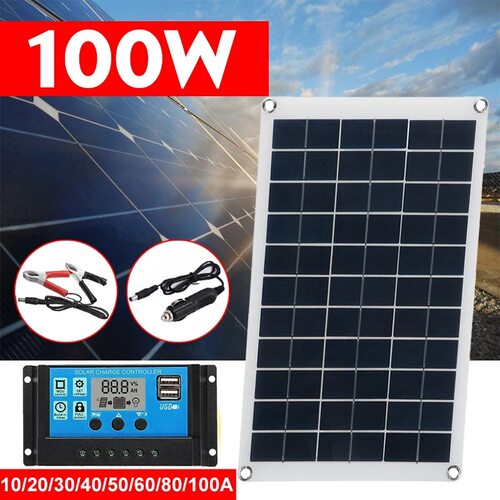 20W 18VDC双USB半柔性太阳能板手机汽车电池太阳能充电器420*280
