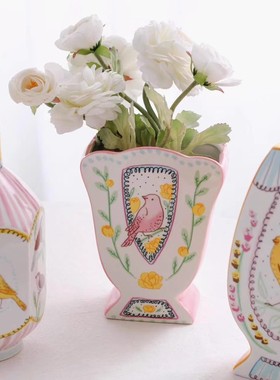 西象  王尔德夜莺与玫瑰之歌浪漫小调陶瓷花瓶