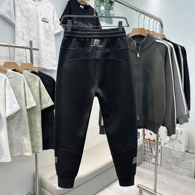 休闲卫裤春秋冬季潮牌收口小脚裤子修身百搭美式轻奢高级感束脚裤