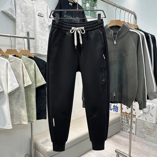 休闲卫裤春秋冬季潮牌收口小脚裤九分裤子修身百搭美式束脚运动裤