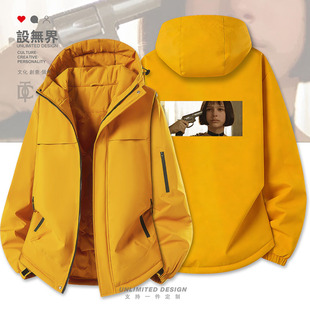 欧美经典电影这个杀手不太冷加厚棉服男女潮印花棉衣外套设 无界