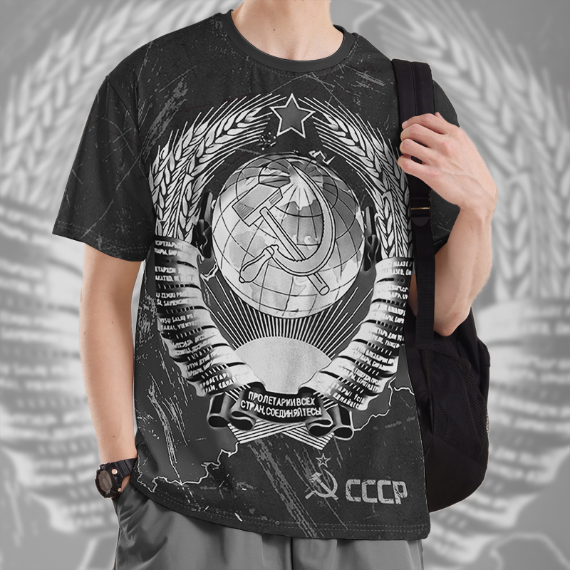 苏联CCCP苏维埃社会主义速干T恤