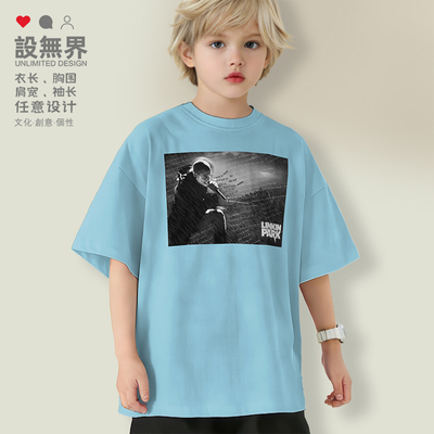 林肯公园LINKINPARK摇滚落肩T恤