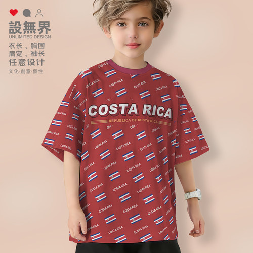 哥斯达黎加CostaRica国落肩T恤
